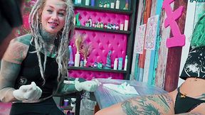 Hot Ink & Hard Dicks – Slut Gets Her Ass Pounded While Getting Tatted Up
