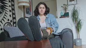 Roommate Discovers Your Foot Fetish and Gives You JOI