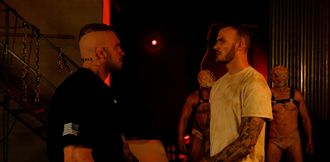 Appealing bear gets rammed by pack of male dominants in restless scenes