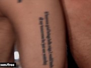 Bromo - Tattooed Stallion Tyler Berg Thrusts His Big Hard Cock Deep Inside Mickey Taylor's Mouth