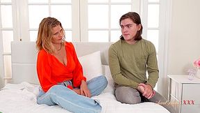 Judys Xxx - 50yo Mature Stepmom Reya Lovenlight Lets Her Stepson Pay His Debt In Cum