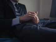 Young Hung Nerd Wanks Wearing School Uniform