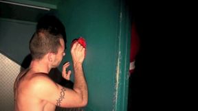twink suck big dick in glory holes of santa claus