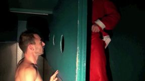 twink suck big dick in glory holes of santa claus