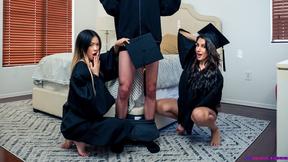 ”Stepsisters Hime Marie & Lulu Chu celebrates graduation day with some fuck”