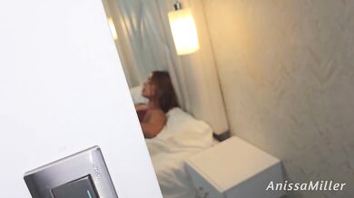 Stepson barges in while stepmom rides him hard and deep