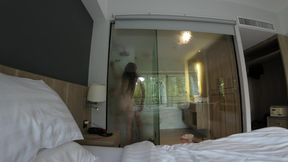 He Teasing Me with His Big Cock While I Shower