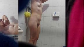 espio a mi vecina en el bano, casero, real, espiada