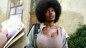 Blow job fest with curvy ebony cutie on Prague sidewalks, 152nd edition