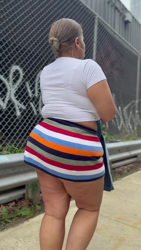 Leg Tease - High Heels - Mini Skirt - Puerto Rican Mami - Fat Ass - Big Booty - Walking