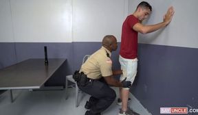 young officer enjoys sex