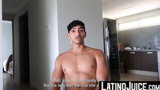 LatinoJuice.com - Curly Joe Dave masturbates his boyfriend and stepdads huge cocks at