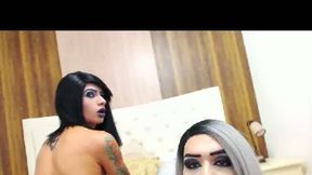 Two Trans Babes Jerk N Suck