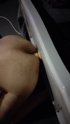 Riding the dildo