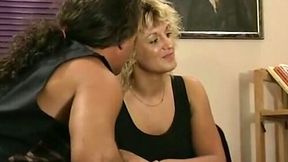 Insatiable amateur blonde German milf seduced for sex on cam