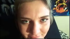 Hot Italian amateur girlfriend gives sloppy blowjob and gets pounded hard