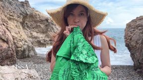Vlog Lissa Brown Goes to a Nudist Beach to Film a Custom Video