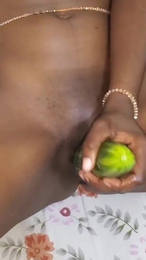 Jaw-dropping moment from "Sew how Cucumber fuck me till I cum and enjoy my self pussy"