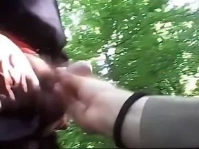 Grandpa Flashes His Cock Outdoors