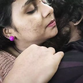 Vaishnavy and Sharun Raj hot soft romance, Mallu couple hot soft romance with boobs press and kiss, Step sister hot boobs kiss