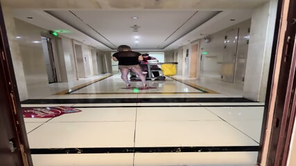 Standing in the hallway and flirting