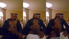jerking myself in my hotel room, while wearing a condom