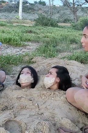Buried by the Beach Bitches!