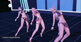 Kara - Step Ahri, Kaisa, Seraphine, sexy striptease league of legends KDA