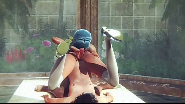 Yaoi Femboy - Nara rimjob and handjob in a public bath - Sissy crossdress Japanese Asian Manga Anime Game Porn