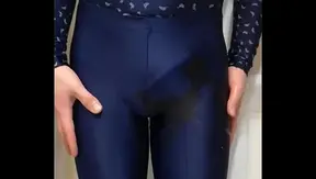Sissy in Leggings Gets Wet and Pissed On in Steamy Shower Scene