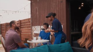 Remarkable ginger hottie sucks and rides lad fat cock in public