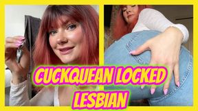 MILF Neighbour Cuckqueans Locked Lesbian with Jeans Booty & Key Flush