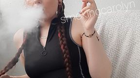 Smoking in an all black outfit - smokingrapunzel