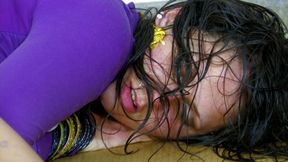 Horny MILF slut gets all her holes stuffed