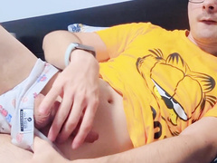 College Boy Enjoys Jerking Off A Big Johnson And Cums All