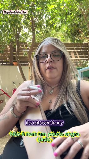 BBW Brazilian MILF Morning Outdoor Chainsmoking Ritual Parliament Longs
