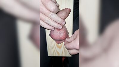 Nailing ball sack to wood