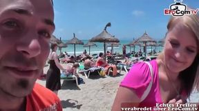 Flirty 18-Year-Old Blonde Catches Attention at Mallorca Beach