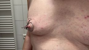 Torture my nipples with new toys