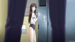 ”Young man fucks teen chick in bathroom - Hentai Cartoon”
