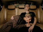 Hunk fucked in anal in the back seat of a car