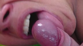 Closeup of Jen Sucking Johns Cock