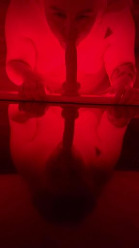 BBW MILF Deepthroats Dildo Messy POV