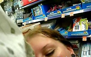exciting, blowjob in supermarket