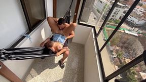 'Sultry Latina babe gets ravaged on balcony sex spree - PART 1'