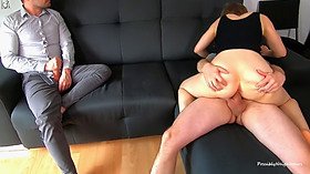 Cuckold Husband Watches His Young Wife Creampied And Licked His Cum