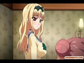 Busty anime coed anal fucked