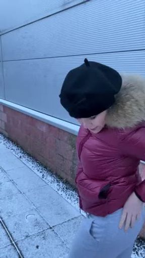 Something sexy about seeing my pee change the colour of the snow/ice and steam coming off it