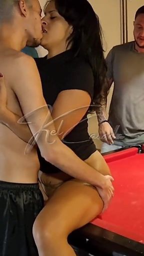 The Hot Girls Wanted to Learn How to Play Pool and Ended up Getting a Dick