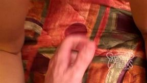 Tiny blonde teen with a shaved pussy stars in this POV video